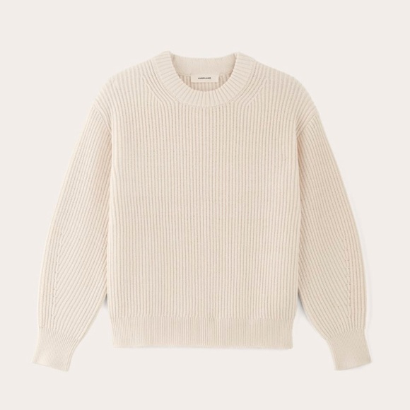 Everlane Sweaters - Everlane 100% organic cotton, minimalist normcore Cream knit Sweater
